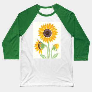 Bright Sunflowers Baseball T-Shirt